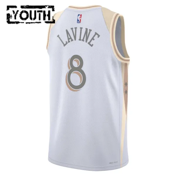 Camiseta Chicago Bulls Zach Lavine City Edition 2024-25 Blanco Swingman para Niño
