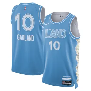 Camiseta Cleveland Cavaliers Darius Garland City Edition 2024-25 Azul Swingman para Hombre