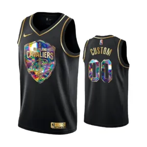 Camiseta Cleveland Cavaliers Diamond Edition Personalizada Negro Swingman para Hombre