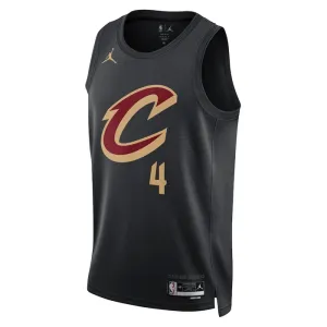 Camiseta Cleveland Cavaliers Evan Mobley 4 Statement Edition Negro Swingman para Hombre