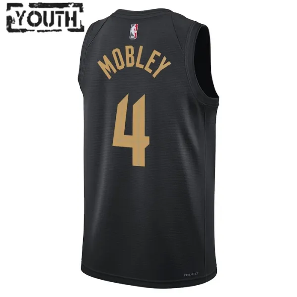 Camiseta Cleveland Cavaliers Evan Mobley 4 Statement Edition Negro Swingman para Niño