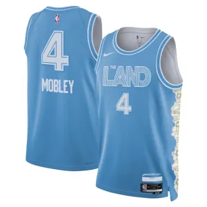 Camiseta Cleveland Cavaliers Evan Mobley City Edition 2024-25 Azul Swingman para Hombre