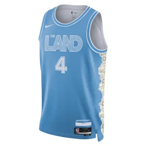 Camiseta Cleveland Cavaliers Evan Mobley City Edition 2024-25 Azul Swingman para Hombre