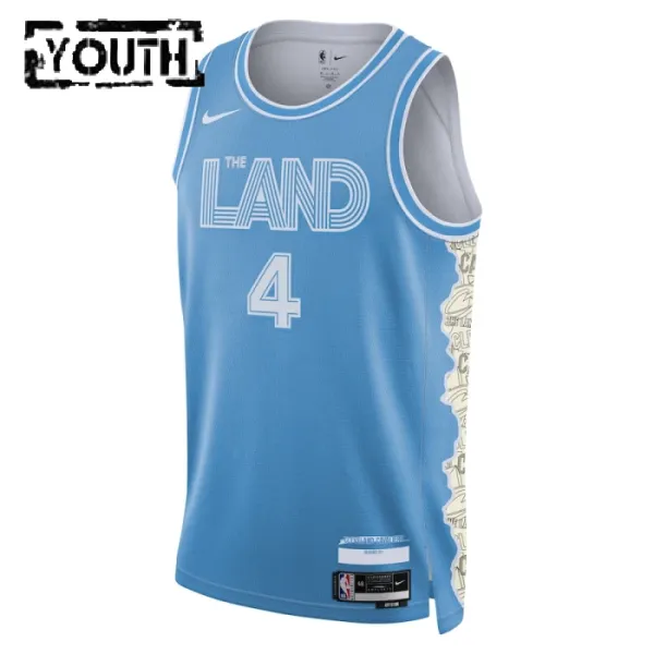Camiseta Cleveland Cavaliers Evan Mobley City Edition 2024-25 Azul Swingman para Niño