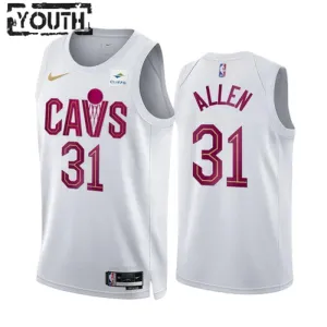 Camiseta Cleveland Cavaliers Jarrett Allen 31 Association Edition Blanco Swingman para Niño Camiseta Cleveland Cavaliers Jarrett Allen 31 Association Edition Blanco Swingman para Niño