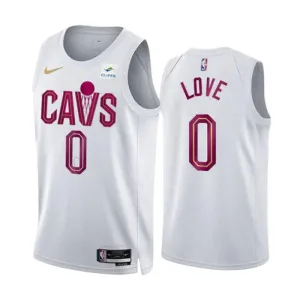 Camiseta Cleveland Cavaliers Kevin Love 0 Association Edition Blanco Swingman para Hombre