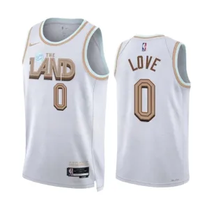 Camiseta Cleveland Cavaliers Kevin Love 0 City Edition 2022-23 Blanco Swingman para Hombre Camiseta Cleveland Cavaliers Kevin Love 0 City Edition 2022-23 Blanco Swingman para Hombre
