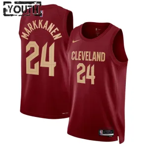 Camiseta Cleveland Cavaliers Lauri Markkanen 24 Icon Edition Swingman para Niño