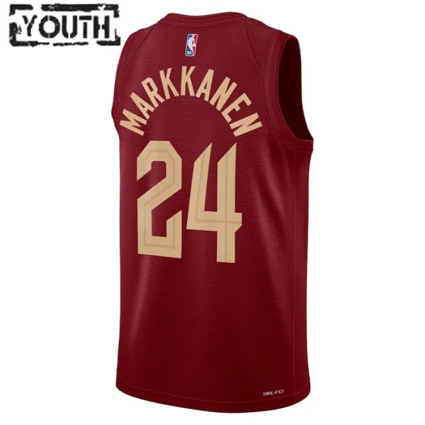 Camiseta Cleveland Cavaliers Lauri Markkanen 24 Icon Edition Swingman para Niño