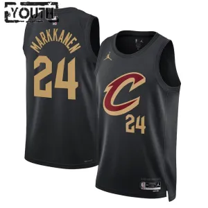 Camiseta Cleveland Cavaliers Lauri Markkanen 24 Statement Edition Negro Swingman para Niño