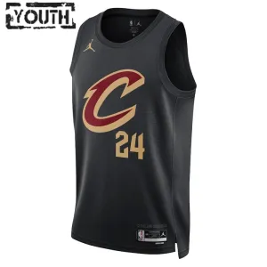 Camiseta Cleveland Cavaliers Lauri Markkanen 24 Statement Edition Negro Swingman para Niño