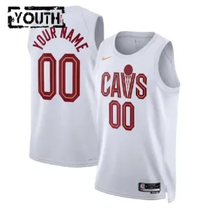 Camiseta Cleveland Cavaliers Personalizada Association Edition Blanco Swingman para Niño