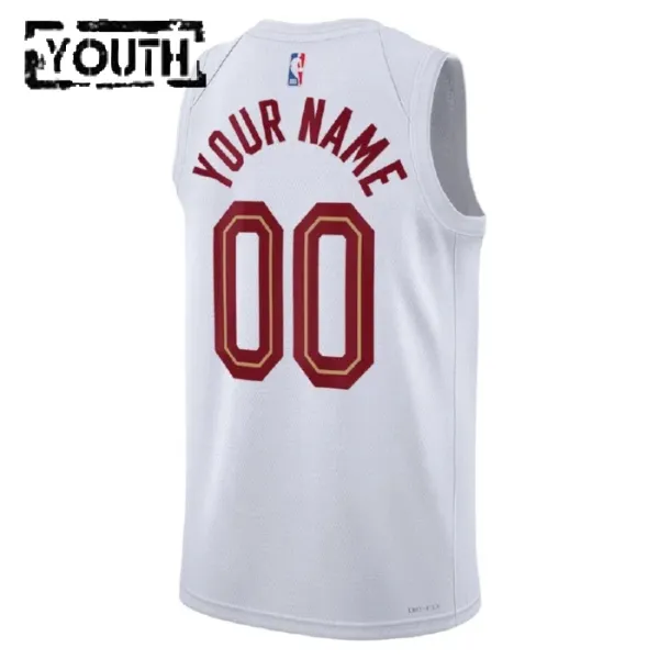 Camiseta Cleveland Cavaliers Personalizada Association Edition Blanco Swingman para Niño