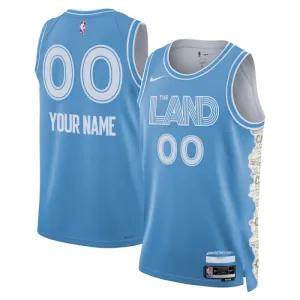Camiseta Cleveland Cavaliers Personalizada City Edition 2024-25 Azul Swingman para Hombre