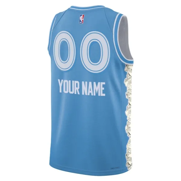 Camiseta Cleveland Cavaliers Personalizada City Edition 2024-25 Azul Swingman para Hombre