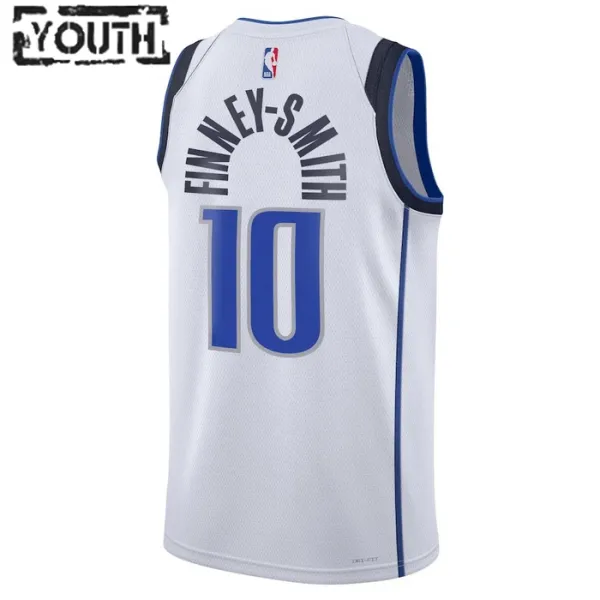 Camiseta Dallas Mavericks Dorian Finney-Smith 10 Association Edition Blanco Swingman para Niño