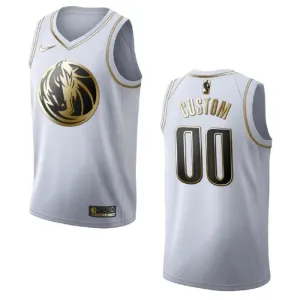 Camiseta Dallas Mavericks Golden Edition Personalizada Blanco Swingman para Hombre Camiseta Dallas Mavericks Golden Edition Personalizada Blanco Swingman para Hombre