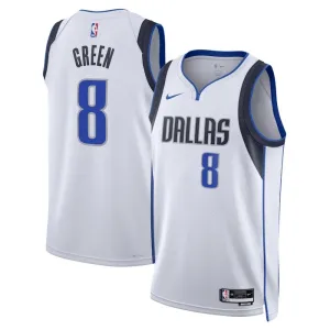 Camiseta Dallas Mavericks Josh Green 8 Association Edition Blanco Swingman para Hombre