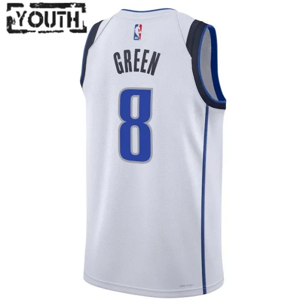 Camiseta Dallas Mavericks Josh Green 8 Association Edition Blanco Swingman para Niño