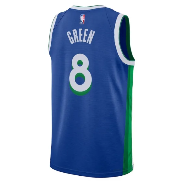 Camiseta Dallas Mavericks Josh Green 8 City Edition 2022-23 Azul Swingman para Hombre