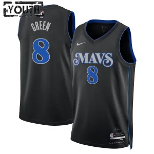 Camiseta Dallas Mavericks Josh Green City Edition 2023-24 Negro Swingman para Niño