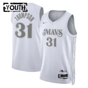 Camiseta Dallas Mavericks Klay Thompson City Edition 2024-25 Blanco Swingman para Niño