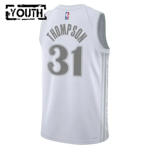 Camiseta Dallas Mavericks Klay Thompson City Edition 2024-25 Blanco Swingman para Niño