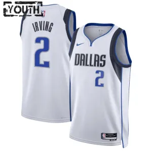 Camiseta Dallas Mavericks Kyrie Irving 2 Association Edition Blanco Swingman para Niño