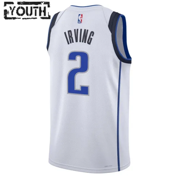 Camiseta Dallas Mavericks Kyrie Irving 2 Association Edition Blanco Swingman para Niño