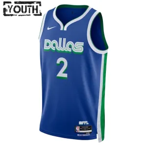 Camiseta Dallas Mavericks Kyrie Irving 2 City Edition 2022-23 Azul Swingman para Niño