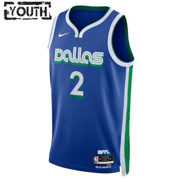 Camiseta Dallas Mavericks Kyrie Irving 2 City Edition 2022-23 Azul Swingman para Niño