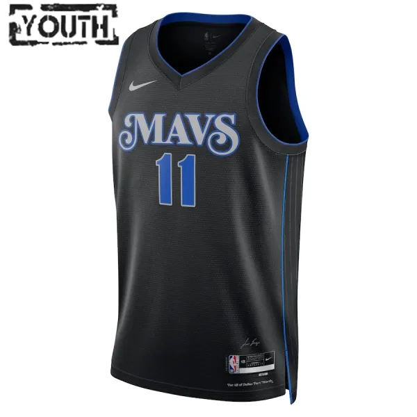 Camiseta Dallas Mavericks Kyrie Irving City Edition 2023-24 Negro Swingman para Niño