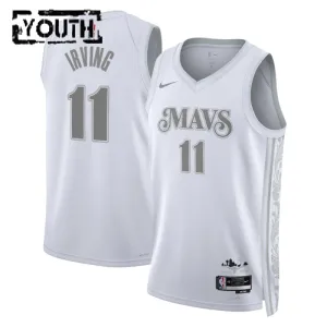 Camiseta Dallas Mavericks Kyrie Irving City Edition 2024-25 Blanco Swingman para Niño