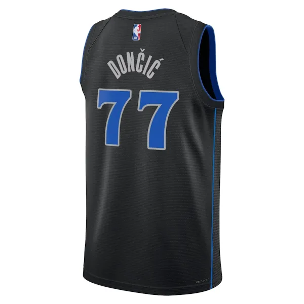 Camiseta Dallas Mavericks Luka Doncic City Edition 2023-24 Negro Swingman para Hombre