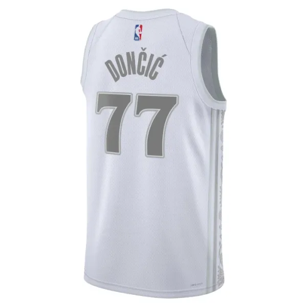 Camiseta Dallas Mavericks Luka Doncic City Edition 2024-25 Blanco Swingman para Hombre
