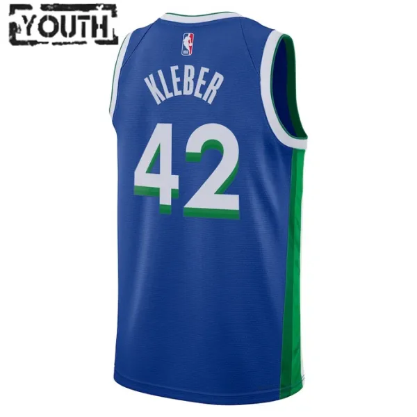 Camiseta Dallas Mavericks Maximilian Kleber 42 City Edition 2022-23 Azul Swingman para Niño