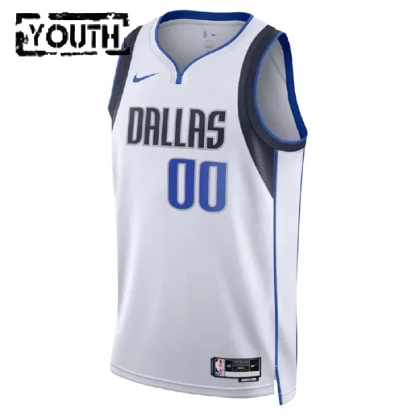 Camiseta Dallas Mavericks Personalizada Association Edition Blanco Swingman para Niño
