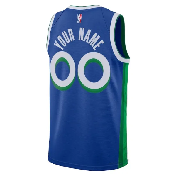 Camiseta Dallas Mavericks Personalizada City Edition 2022-23 Azul Swingman para Hombre