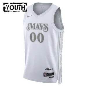 Camiseta Dallas Mavericks Personalizada City Edition 2024-25 Blanco Swingman para Niño