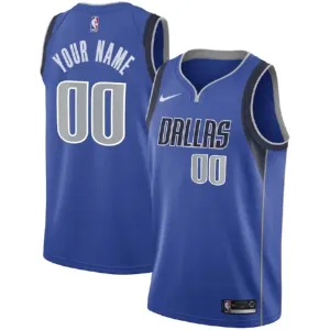 Camiseta Dallas Mavericks Personalizada Icon Edition Azul Swingman para Hombre