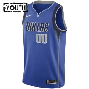 Camiseta Dallas Mavericks Personalizada Icon Edition Azul Swingman para Niño