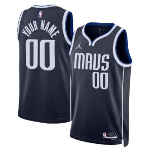 Camiseta Dallas Mavericks Personalizada Statement Edition Negro Swingman para Hombre