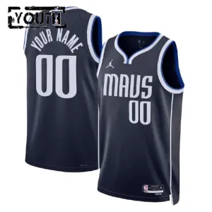Camiseta Dallas Mavericks Personalizada Statement Edition Negro Swingman para Niño