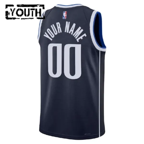 Camiseta Dallas Mavericks Personalizada Statement Edition Negro Swingman para Niño