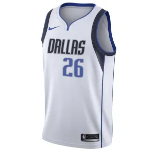 Camiseta Dallas Mavericks Spencer Dinwiddie 26 Association Edition Blanco Swingman para Hombre