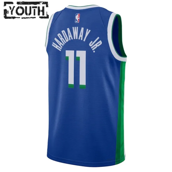 Camiseta Dallas Mavericks Tim Hardaway JR 11 City Edition 2022-23 Azul Swingman para Niño