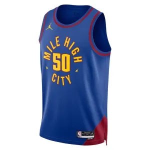 Camiseta Denver Nuggets Aaron Gordon 50 Statement Edition Azul Swingman para Hombre