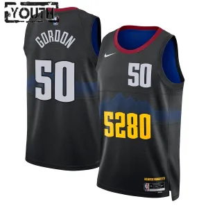 Camiseta Denver Nuggets Aaron Gordon City Edition 2023-24 Negro Swingman para Niño
