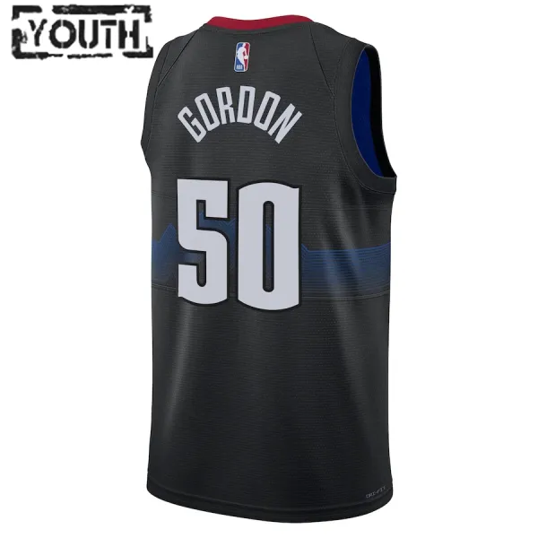 Camiseta Denver Nuggets Aaron Gordon City Edition 2023-24 Negro Swingman para Niño