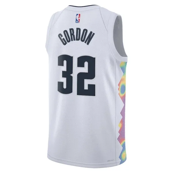 Camiseta Denver Nuggets Aaron Gordon City Edition 2024-25 Blanco Swingman para Hombre